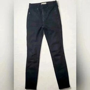 Madewell 10 High Rise Skinny Black Denim  Jeans Sz 24W Style SU-18